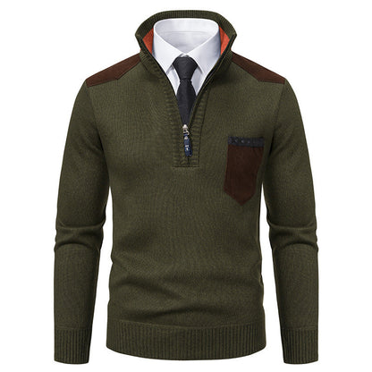 Herren Pullover Modern Kurz Reißverschluss Elegantes Design