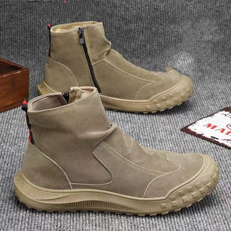 Damen Stiefel Ankle Boots Robust Reißverschluss