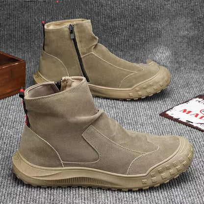 Damen Stiefel Ankle Boots Robust Reißverschluss