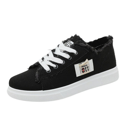 Damen Sneaker Lässig Used Look Elastisch - BerlinGlamour