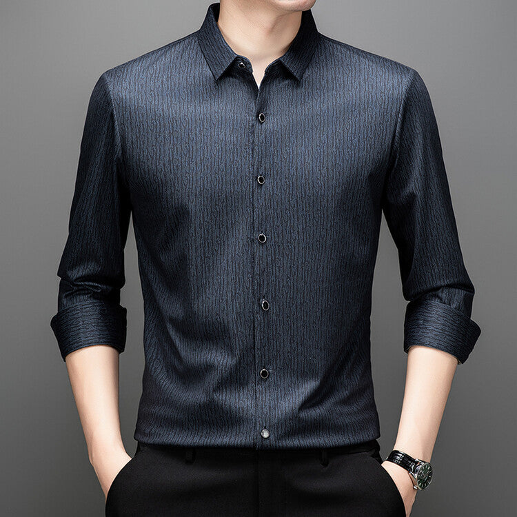 Herren Hemd mit feiner Struktur Moderne Businessstyle
