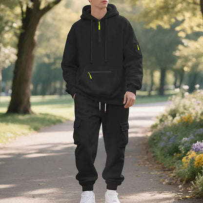 Herren Hoodie Jogginghose Set Sportlich Modern Bequem