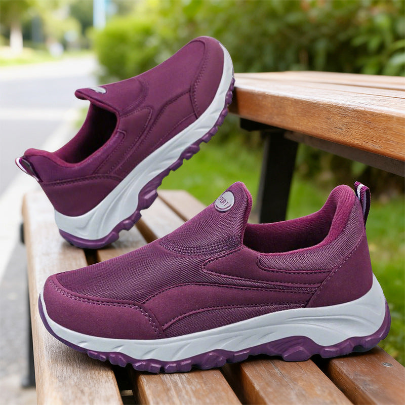 Damen Sportschuhe Bequem Slip-On Elastisch Komfort