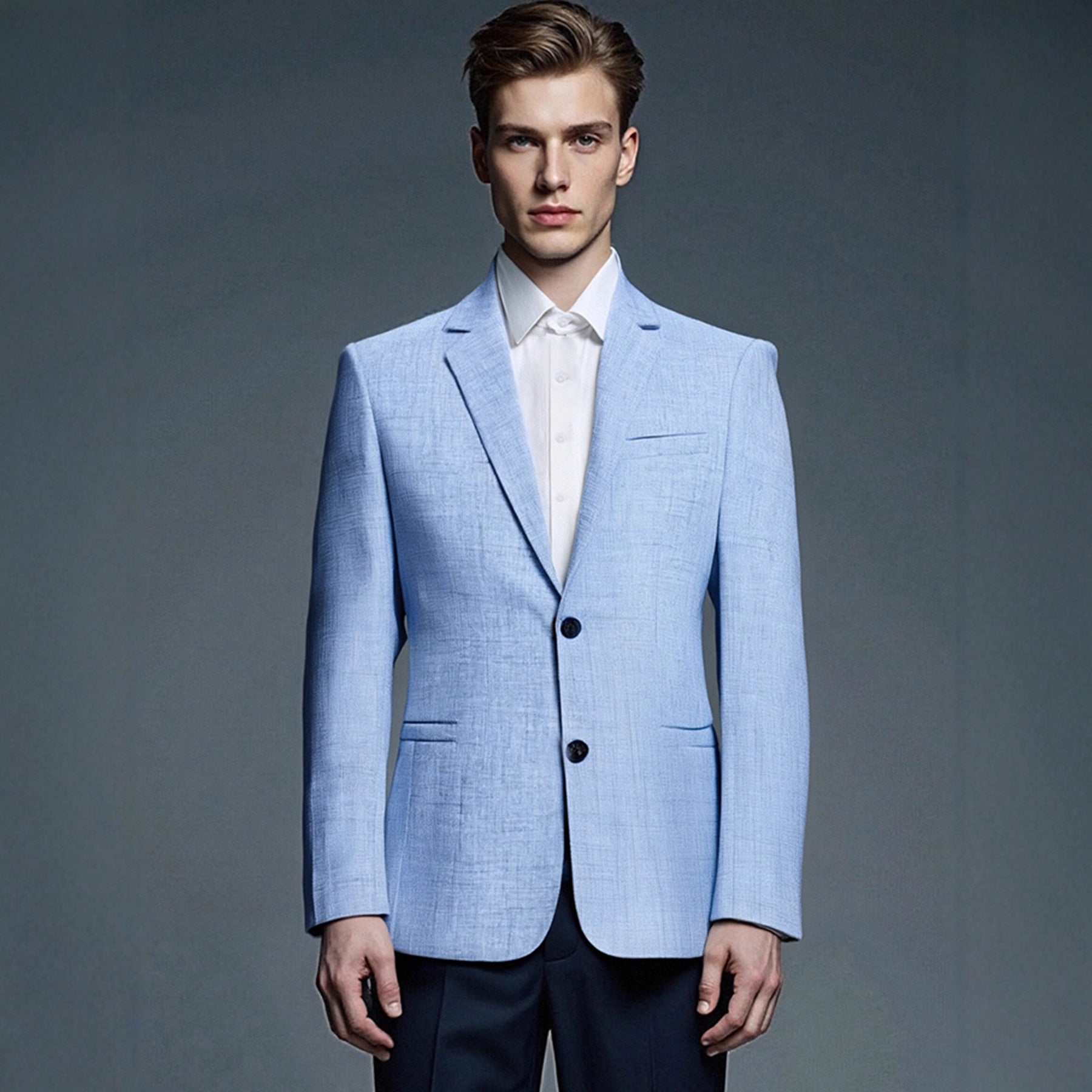 Herren Blazer Slim Fit Strukturiert Modern - BerlinGlamour