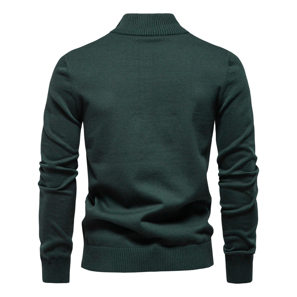 Herren Strickpullover Halbzipper Modern Streifen Design