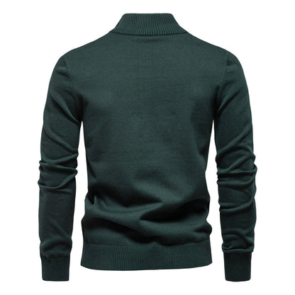 Herren Strickpullover Halbzipper Modern Streifen Design