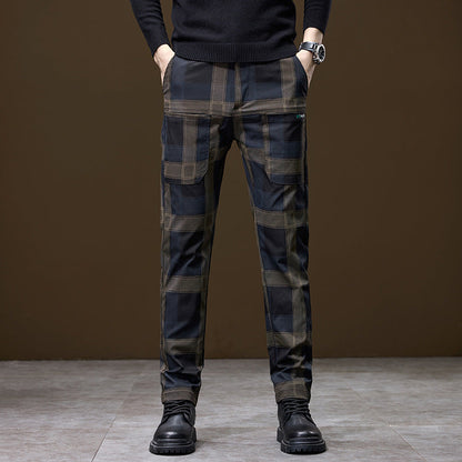 Herren Karohose Modern Komfort Schnitt Elastisch