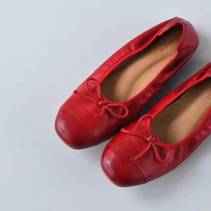 Damen Ballerinas Bequem Elegant Schleifen-Design