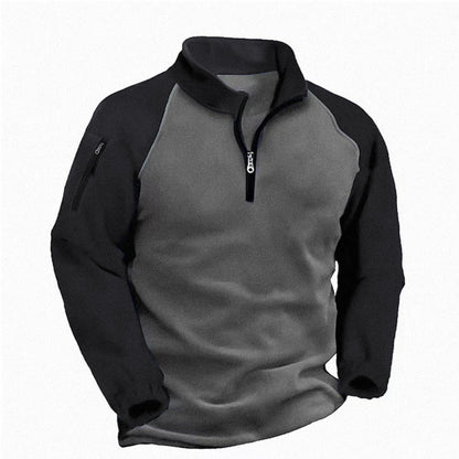 Herren Funktionspullover Sportlich Reißverschluss Funktionsshirt