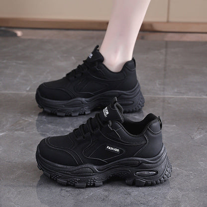 Damen Sneaker Chunky Trendschuhe High Heel