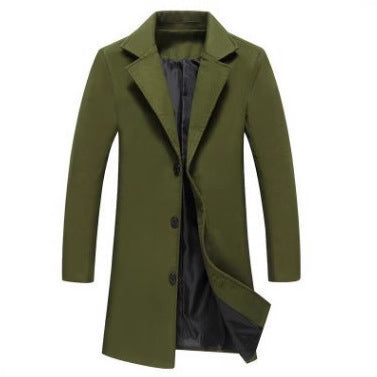 Herren Wollmantel Modern Schnitt Warm Elegant