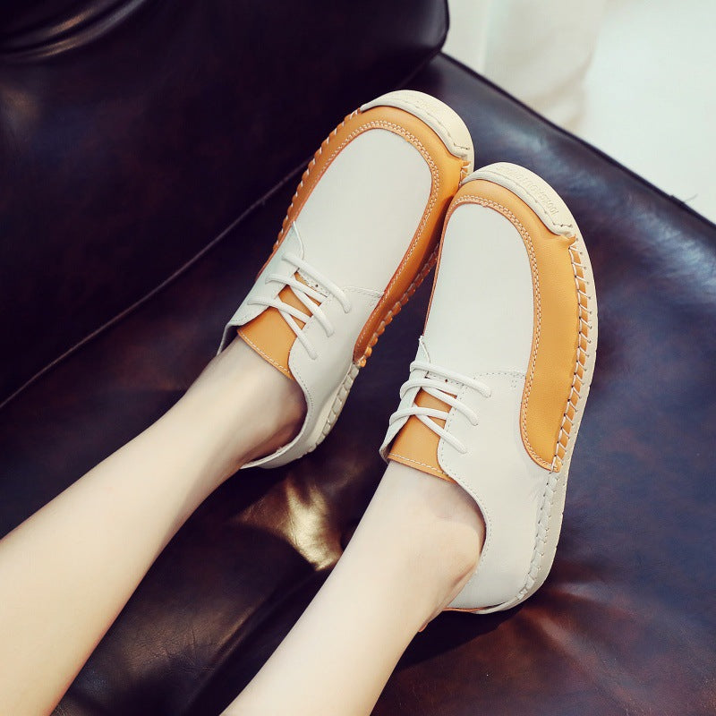 Damen Schnürschuhe Leder Komfortabel Heidi Stil