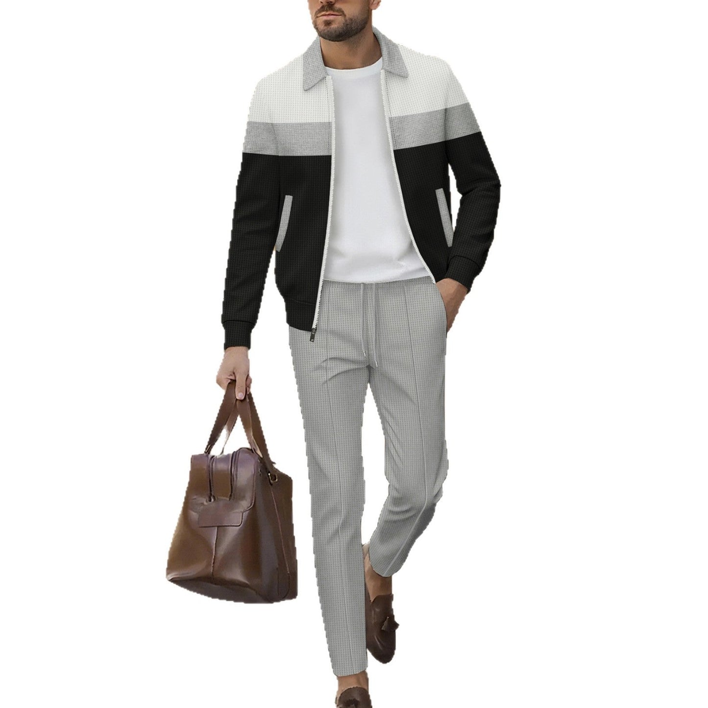 Herren Sportset mit Zipper Jacke und bequeme Jogginghose