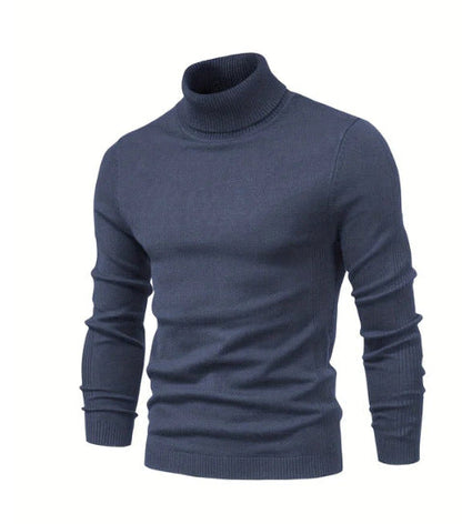 Herren Rollkragenpullover Wärmer Strickpullover Grobstrick