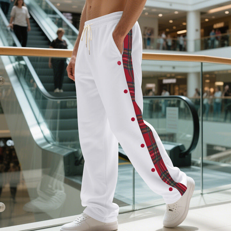 Herren Sporthose Sportlich Mit Karomuster Modern - BerlinGlamour