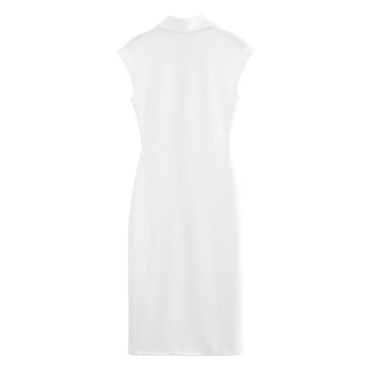 Damenkleid Hemdbluse Elegantes Knopfdetail Modern