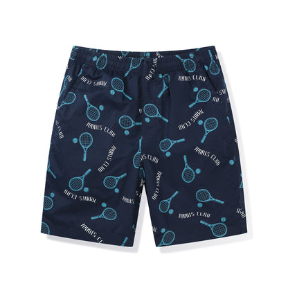 Herren Badeshorts Tennis Motiv Elastisch - BerlinGlamour