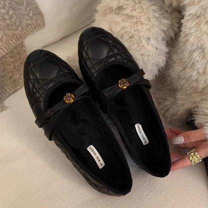 Damen Ballerinas Elegante Schuhe mit Riemen Optik - BerlinGlamour