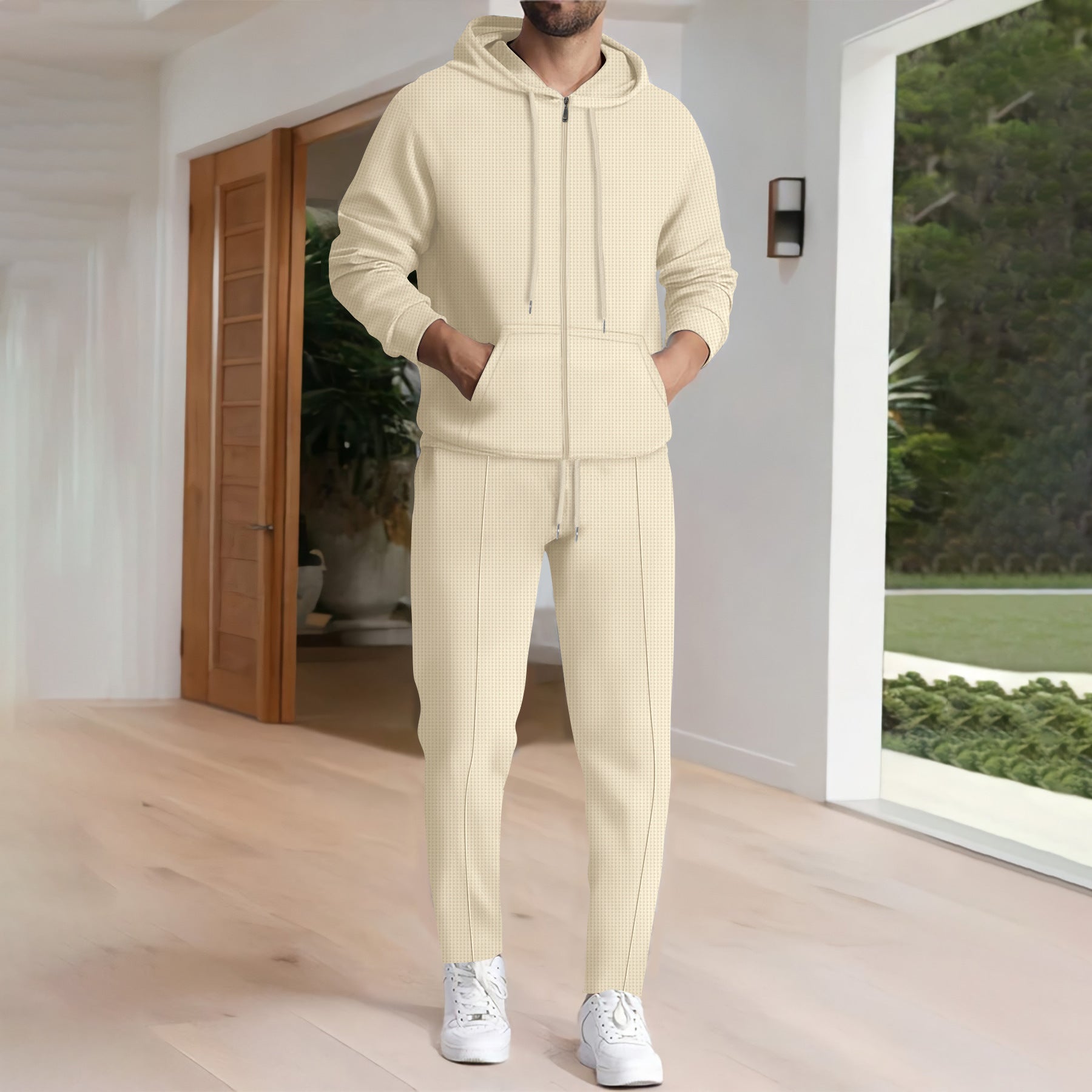 Herren Trainingsanzug Sportlich mit Kapuze und Taschen - BerlinGlamour