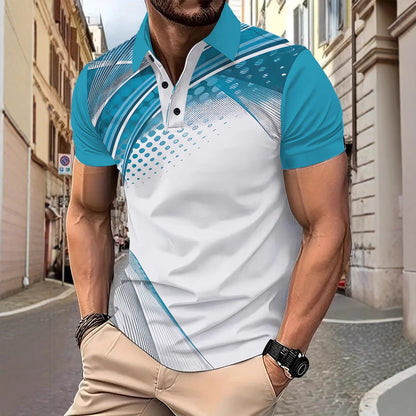 Herren Poloshirt Grafikdesign Atmungsaktiv Modern - BerlinGlamour