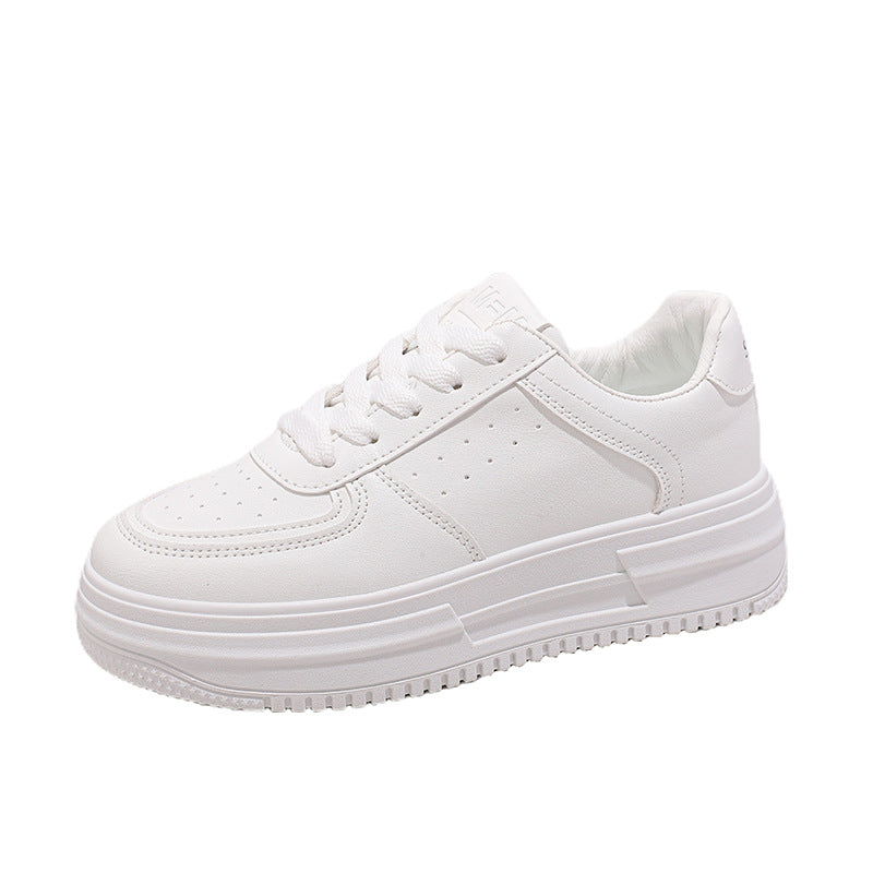 Damen Plateau Sneaker Elegant Komfortabel Weiße Sneakers