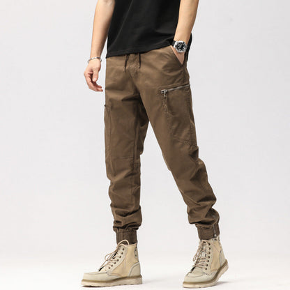 Herren Cargo-Hose Elastisch Vieltaschen Bequem