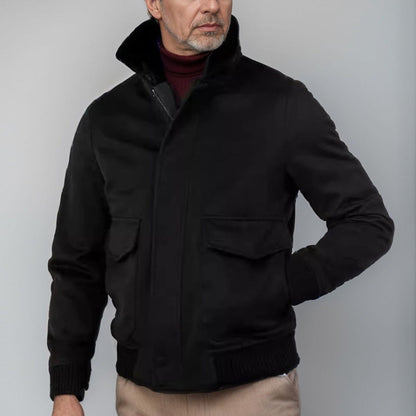 Herren Übergangsjacke Modern Urban Style Schwarz - BerlinGlamour