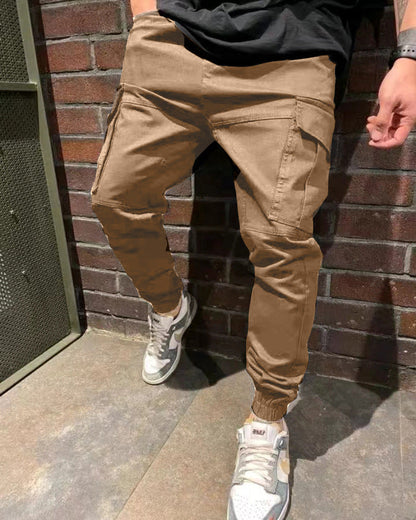 Herren Cargo-Hosen Bequem Elastisch Mit Seitentaschen