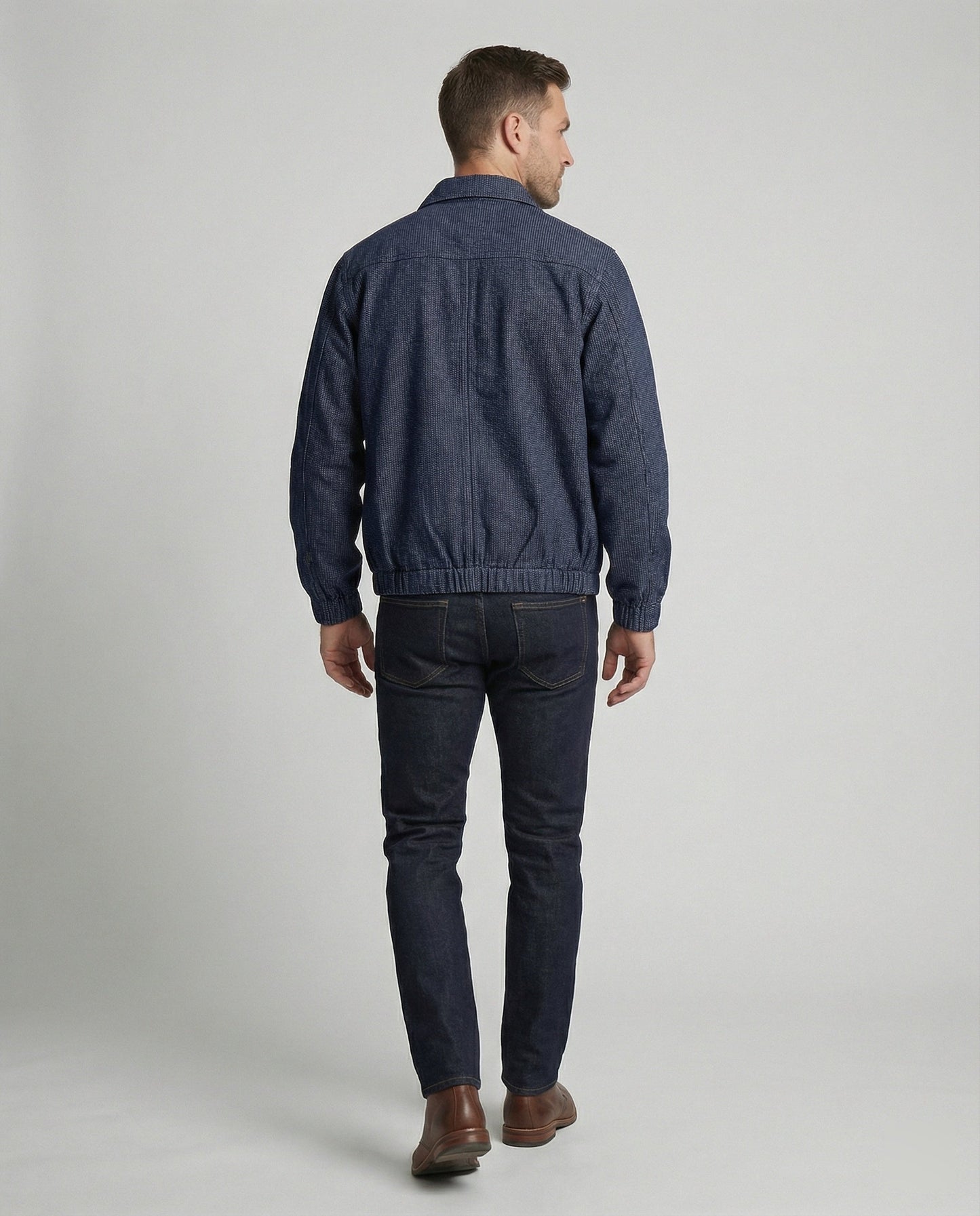 Herren Lederjacke Lässig mit Reißverschluss Modern