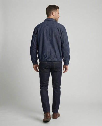 Herren Lederjacke Lässig mit Reißverschluss Modern