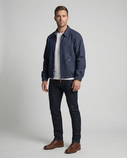 Herren Lederjacke Lässig mit Reißverschluss Modern