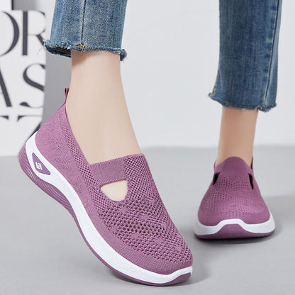 Damen Slipper Bequem Atmungsaktiv Knit Schuhe Warm - BerlinGlamour