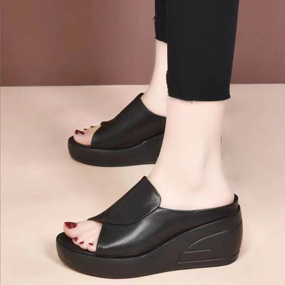 Damen Plattform-Sandalen Hochzeitsschuhe Komfortable Keilabsatz Schuhe