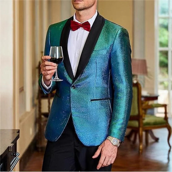 Herren Sakko Glänzend Elegant Abendanzug - BerlinGlamour