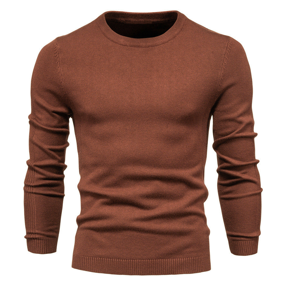 Herren Pullover Rundhals aus Baumwolle Hochwertig Bequem