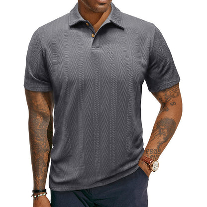 Herren Poloshirt Kurzarm Strukturiert Modern Berlin Style - BerlinGlamour
