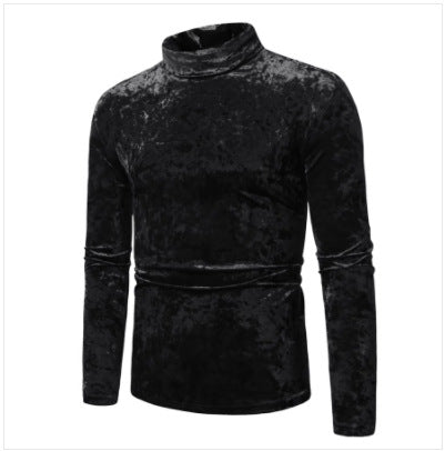 Herren Rollkragenpullover Luxus Samt Stil Berlin