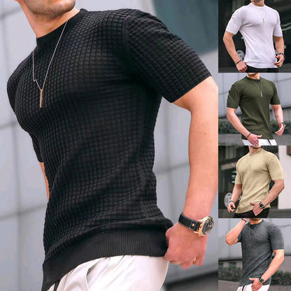 Herren Fitness-T-Shirt Atmungsaktiv Strukturiert Sportlich - BerlinGlamour