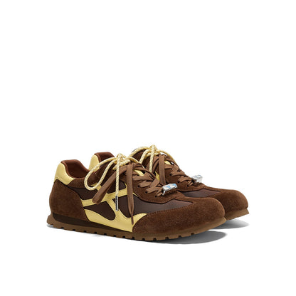 Damen Sneaker Sportlich Atmungsaktiv Wildleder