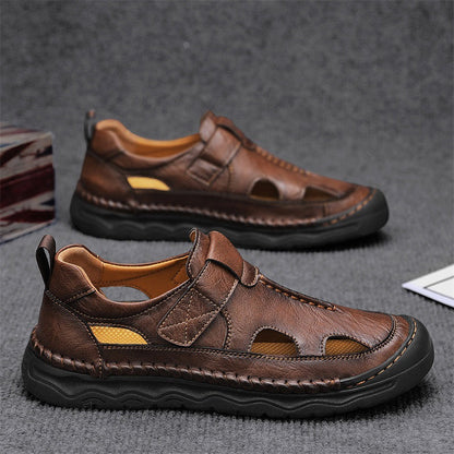 Leder Sandalen Herren atmungsaktiv verstellbar