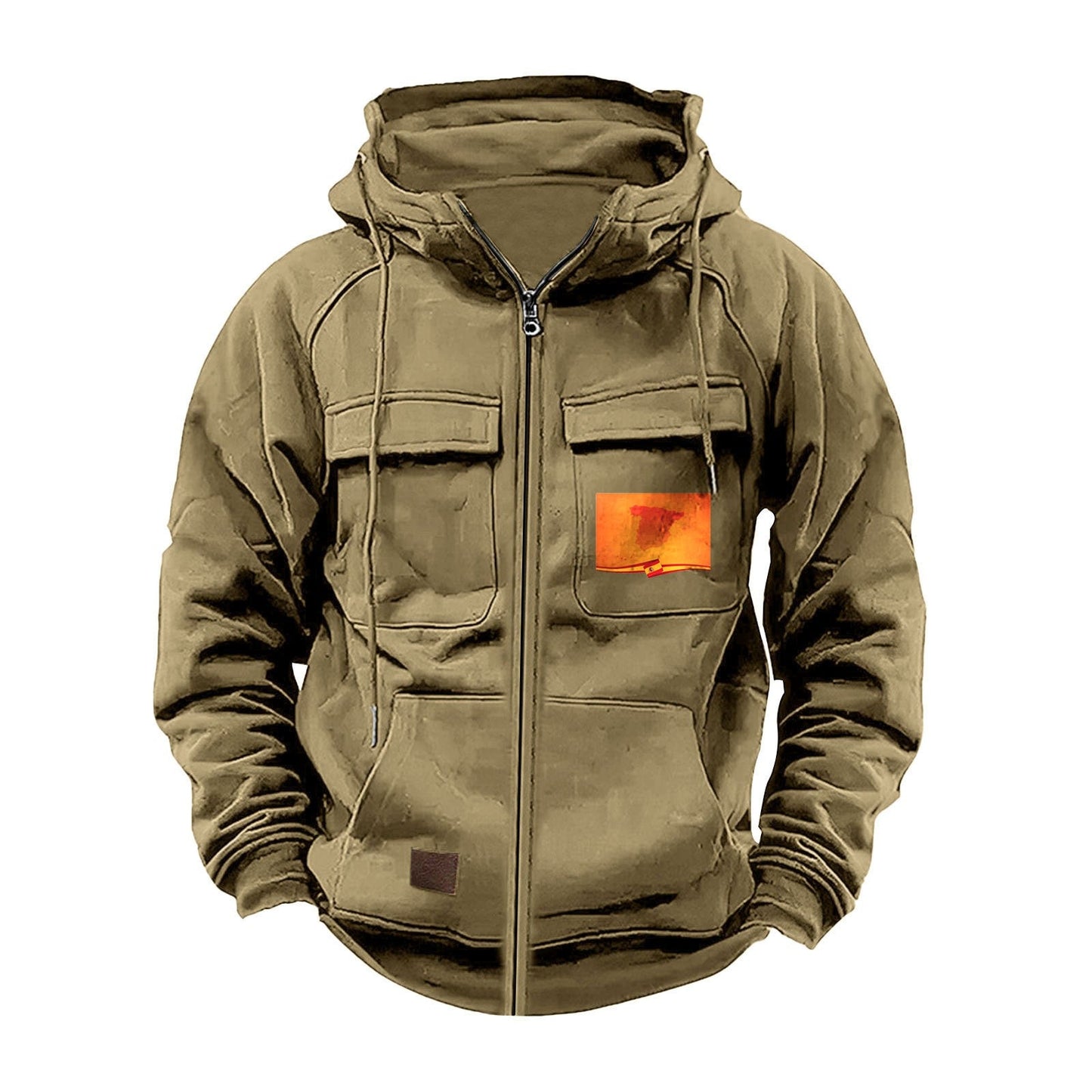 Herren Kapuzenjacke Multifunktionsjacke Praktisch Mit Taschen