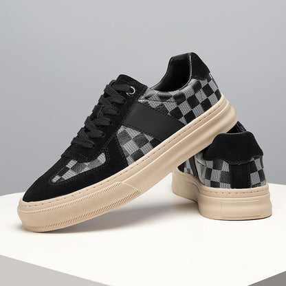 Damen Sneaker Karo-Design Rutschfest Modern