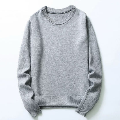 Herren Pullover Feinstrick Rundhals Klassisch Elegannt