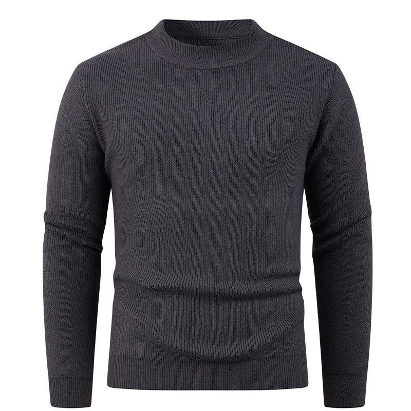 Herren Pullover Rundhals Strukturstoff Modern - BerlinGlamour