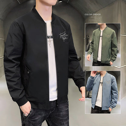 Herren Bomberjacke Sportlich Elegant Mit Stickerei - BerlinGlamour