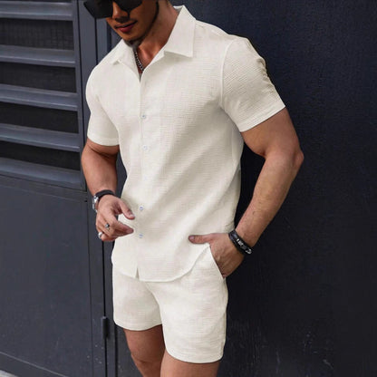Herren Kurzarm Set Texturiert Modern Berlin Style