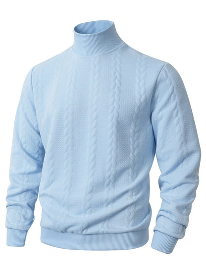 Herren modischer Pullover mit strukturiertem Stehkragen Berlin-Glamour