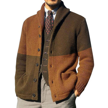 Herren Strickjacke Elegante Mit Kragen und Knöpfen Modern