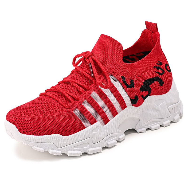 Damen Sneaker Sportlich Laufschuhe Schnellschnürsystem