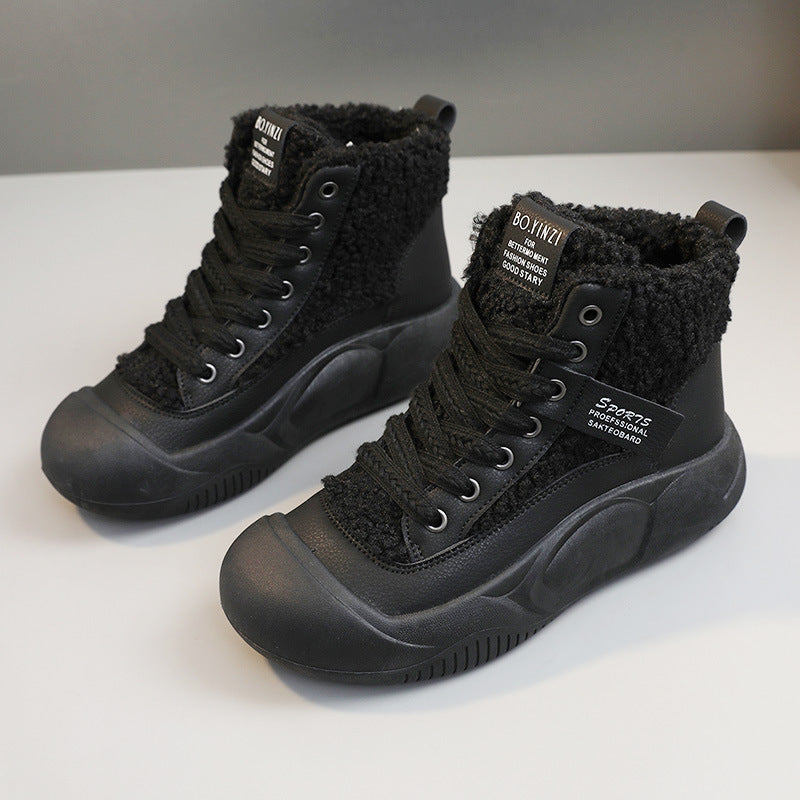 Damen Stiefel Warm High-Top Winter Schnee Schuhe Rutschfest